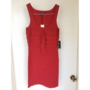 *NWT Dark red banded dress with front detail